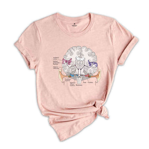 Auditory pathway Shirt, Anatomical Brain Shirt, Anatomy Shirts, Nursing Student Shirt, Doctor Shirt, Cool Brain Shirt, Awareness Gift