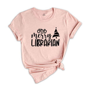 One Merry Librarian Shirt, Christmas Gift, Christmas Shirt, Librarian Shirt, Librarian Christmas, Gift For Librarian