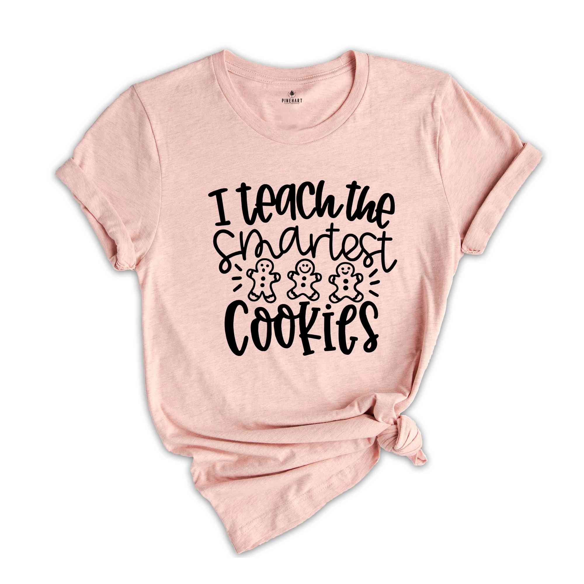 I Teach the Smartest Cookies Shirt, Christmas Gift Shirt, Teacher Christmas Shirt, Gingerbread Christmas Tee