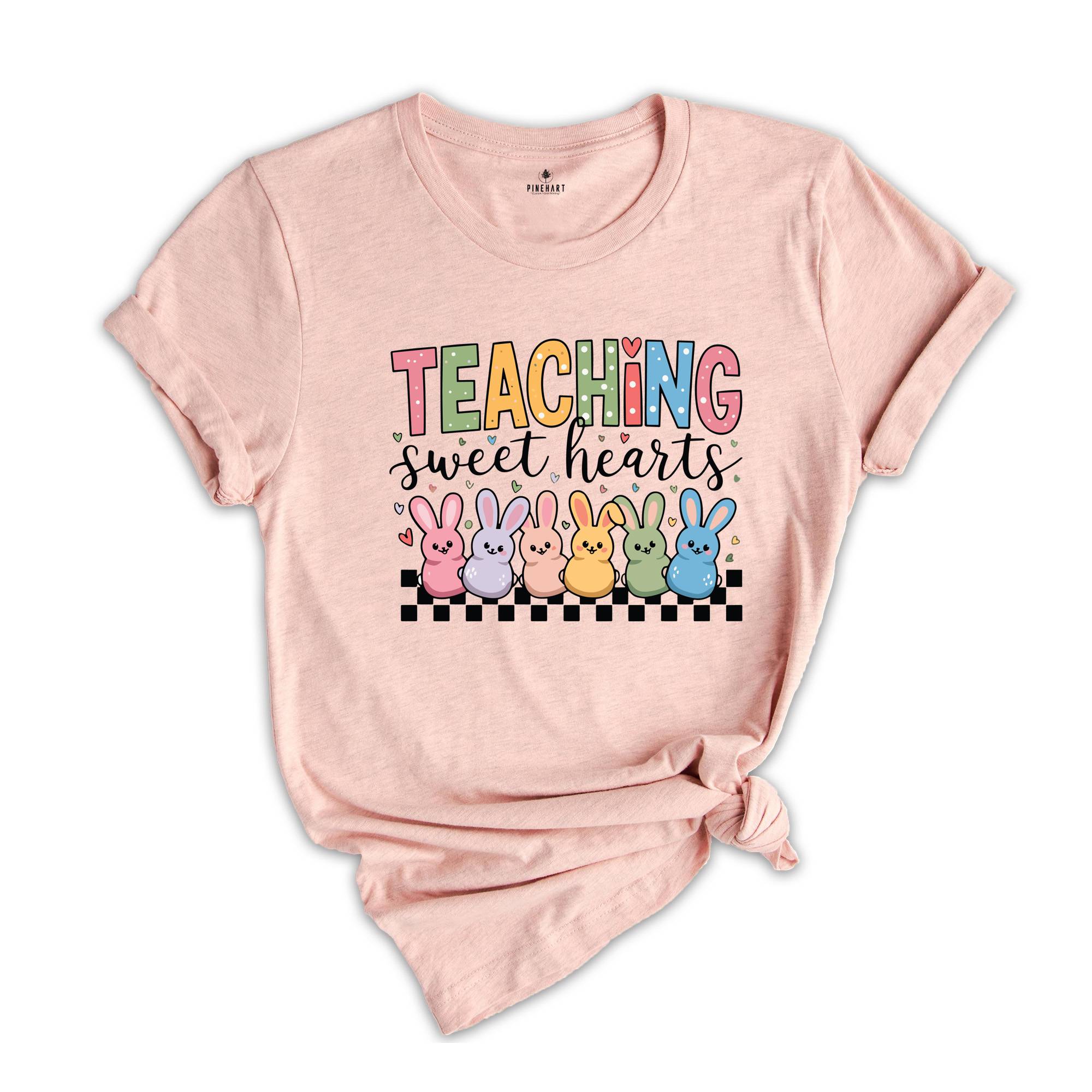 Teacher Valentine's Day Shirt, Checkered Teaching Shirt, Teaching Sweethearts Shirt, Teacher Valentines Day Gift