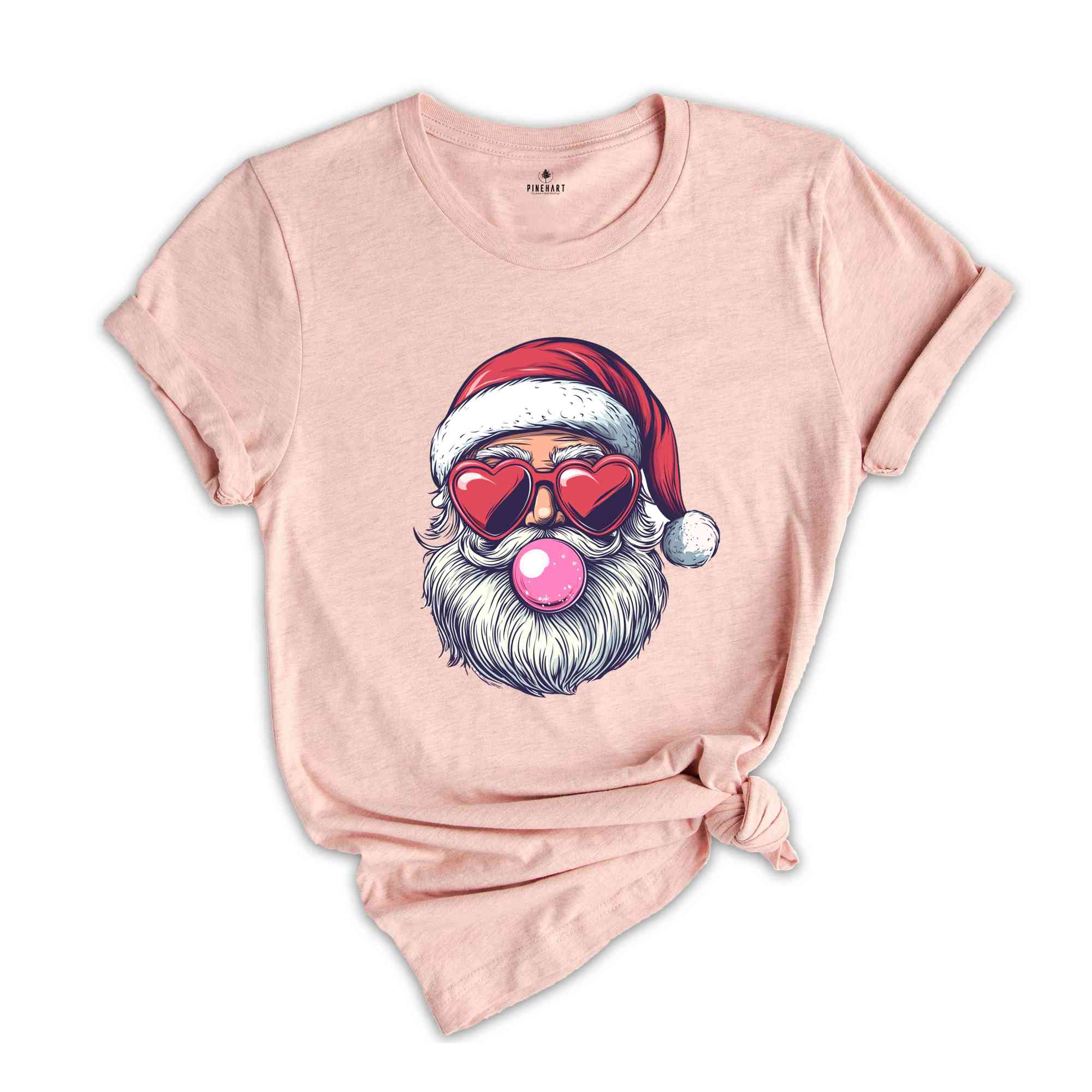 Retro Santa Blowing Bubble Shirt, Santa Claus Shirt, Santa Face Shirt, Funny Christmas Shirt, Cute Christmas Shirt, Holiday Season Shirt