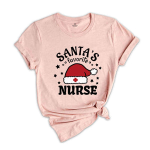 Santa's Favorite Nurse Shirt, Nurse Christmas Tee, Nurse Life Shirt, Christmas Nurse,Christmas Xmas Nurse Tshirt