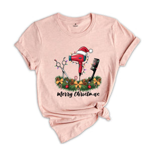 Merry Christmas Hair Stylist Shirt, Christmas Hair Stylist T-Shirt, Christmas Gift For Hair Stylist, Merry Christmas Shirt