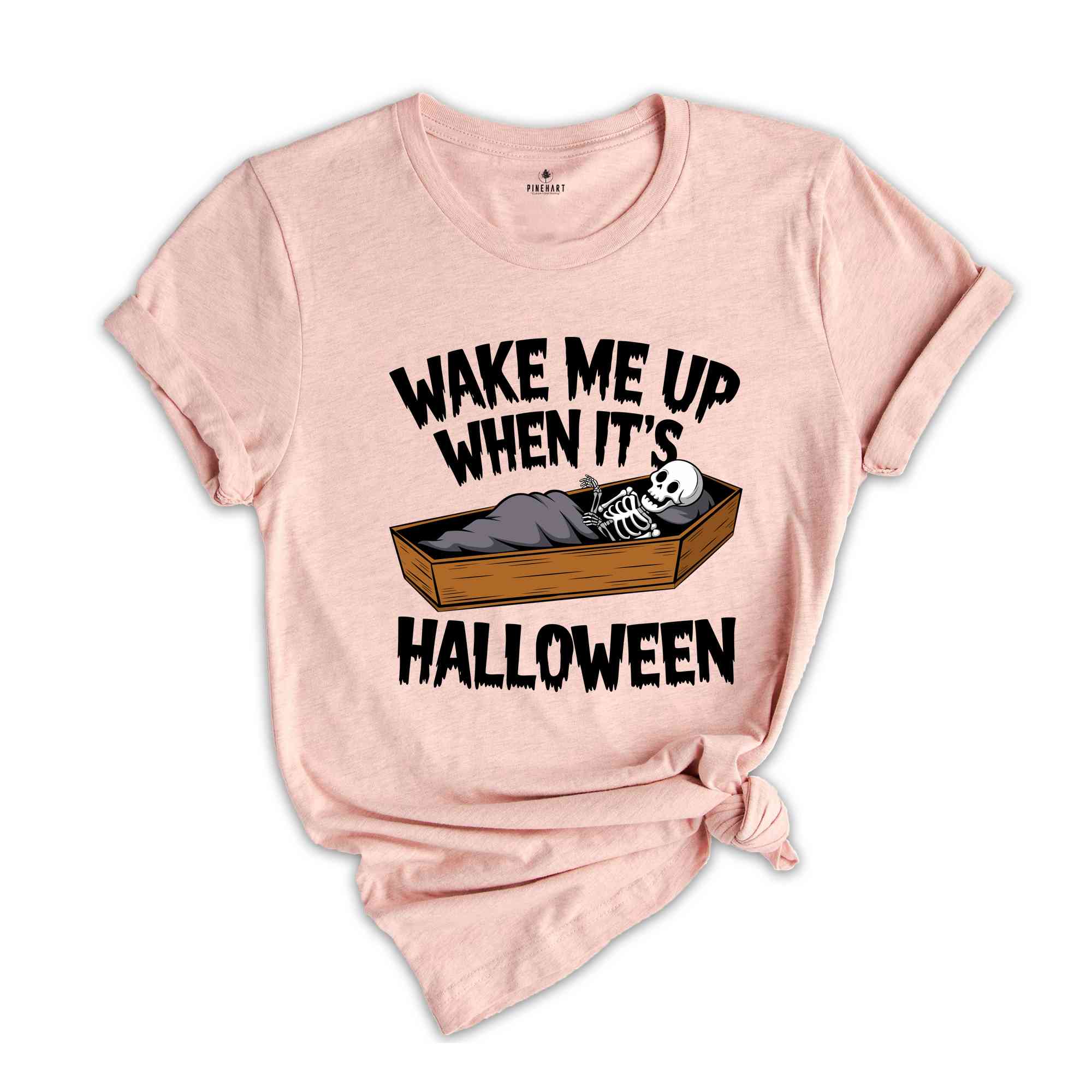 Wake Me Up When It's Halloween Shirt, Halloween Shirt, Funny Halloween Shirts, Fall Season Shirts, Funny Skeleton Shirt