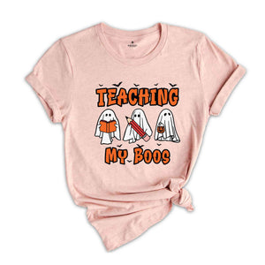 Teaching My Boos T-Shirt, Spooky Teacher Shirt, Teacher Halloween Shirt, Back To School Gifts, Ghost Teacher Tee