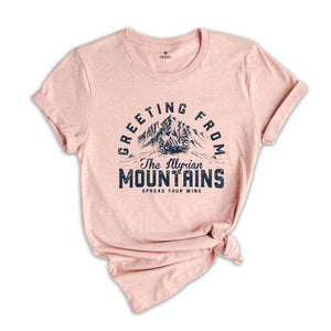 Greeting From The Lllyrian Mountains Spread Your Wing Shirt, Mountains Outdoor Shirt, Hiking Shirt, Adventure T-Shirt