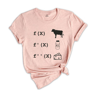 Algebra Teacher, Calculus Teacher, Funny Math T-shirt, Nerdy T-shirt, Geeky T-shirt, Math Teacher gift, Back To School, Cow Milk Cheese Tee