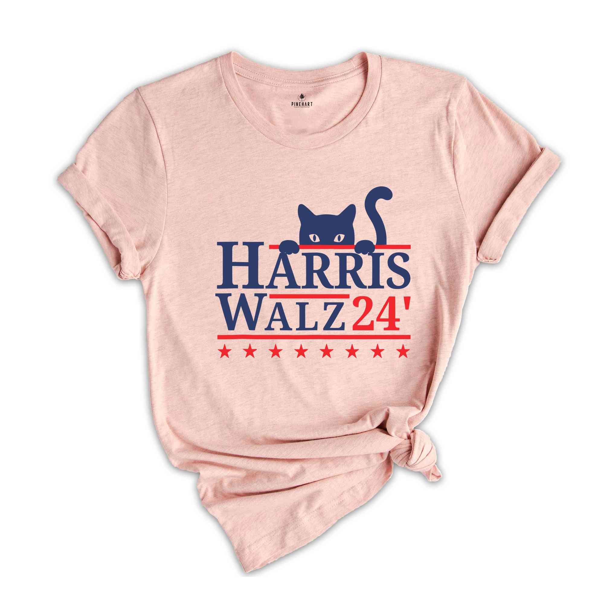 Harris Walz T-Shirt, Childless Cat Lady For Kamala Harris 2024 Tee, Kamala Harris Walz Shirt, Democrat Gifts For Kamala Supporters