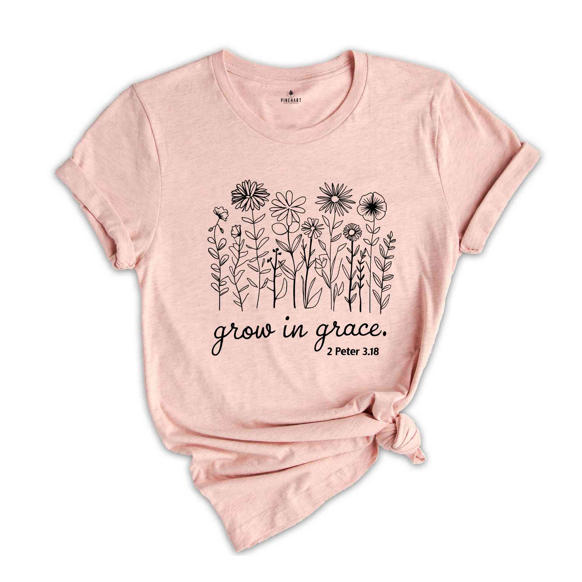 Grow in Grace Shirt, Inspirational Shirt, Spiritual Shirt, Grace Shirt, Trendy Christian Shirts, Christian Shirts, Bible Verse Shirt