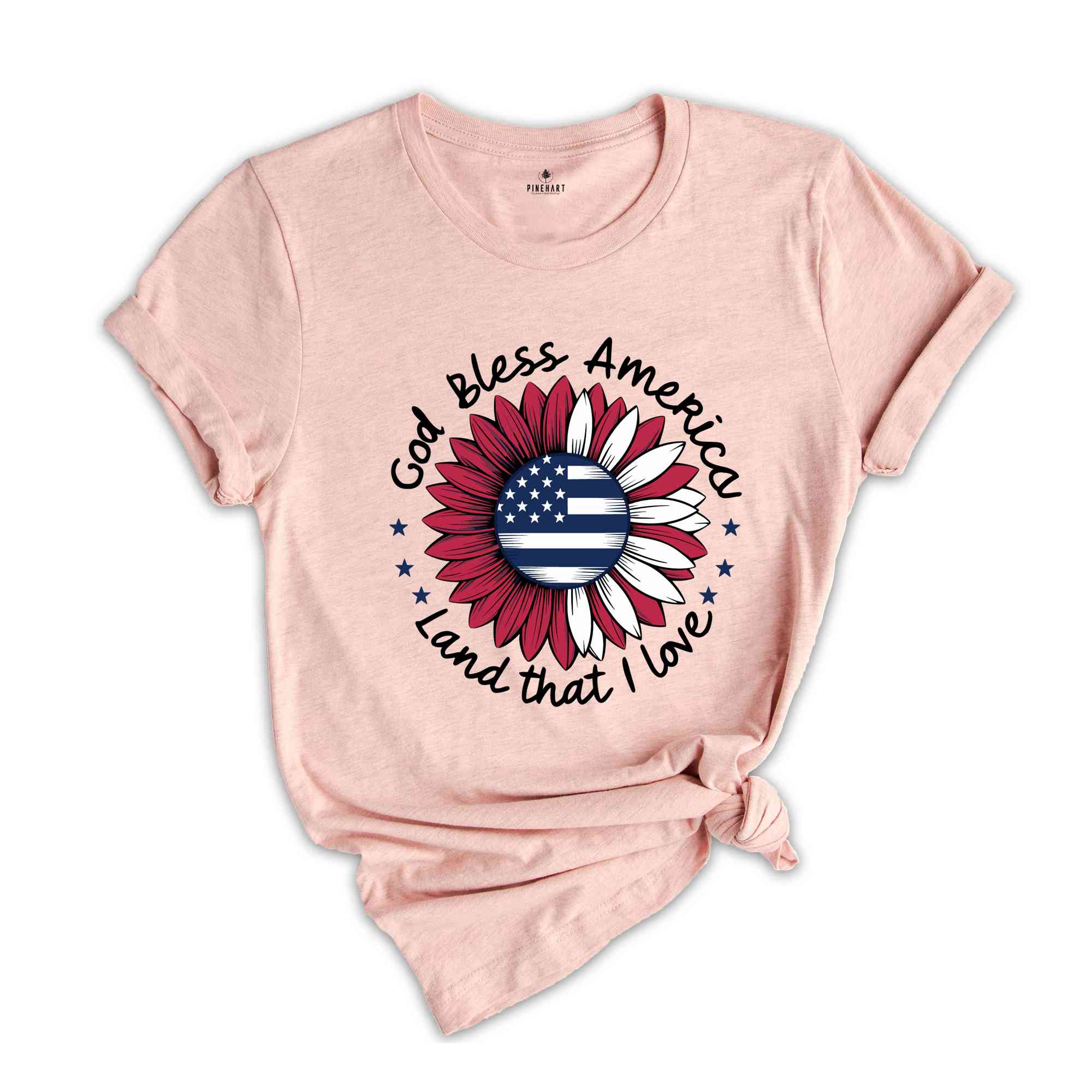 God Bless America Land That I love 4th Of July Shirt, 4th of July Sunflower Shirt,Freedom Shirt,Fourth Of July Shirt,Patriotic Shirt