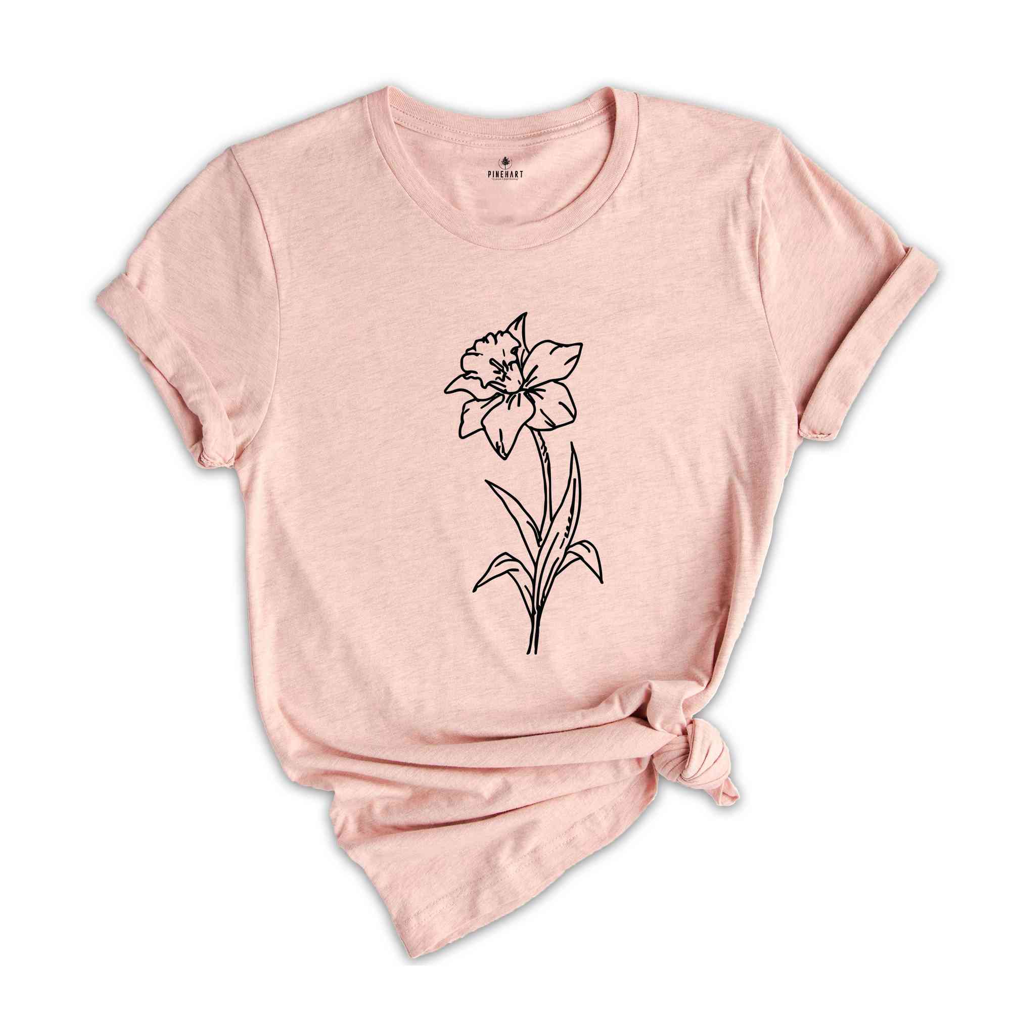 Daffodil Flower Shirt, March Flower Shirt, March Birthday Shirt, Birthday Shirt, Birth Month Flower Shirt, Flower Shirt