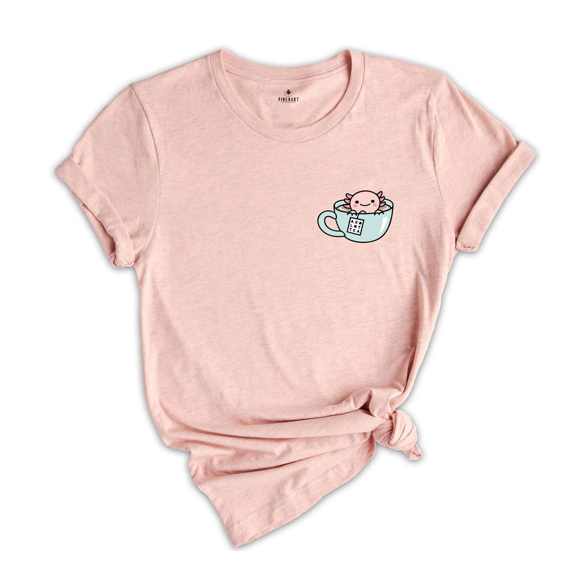 Axolotl in a Tea Cup Shirt, Axolotl Shirt, Cute Axolotl Shirt, Smiling Axolotl Shirt, Axolotl Lover Shirt, Funny Animal Shirt