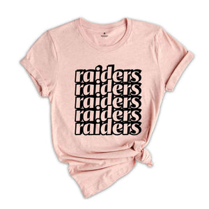 Raiders Written Team Mascot Shirt, Raiders Team Shirt, Raiders Team Spirit Shirt, Raiders Fan Tee, Raiders School Spirit