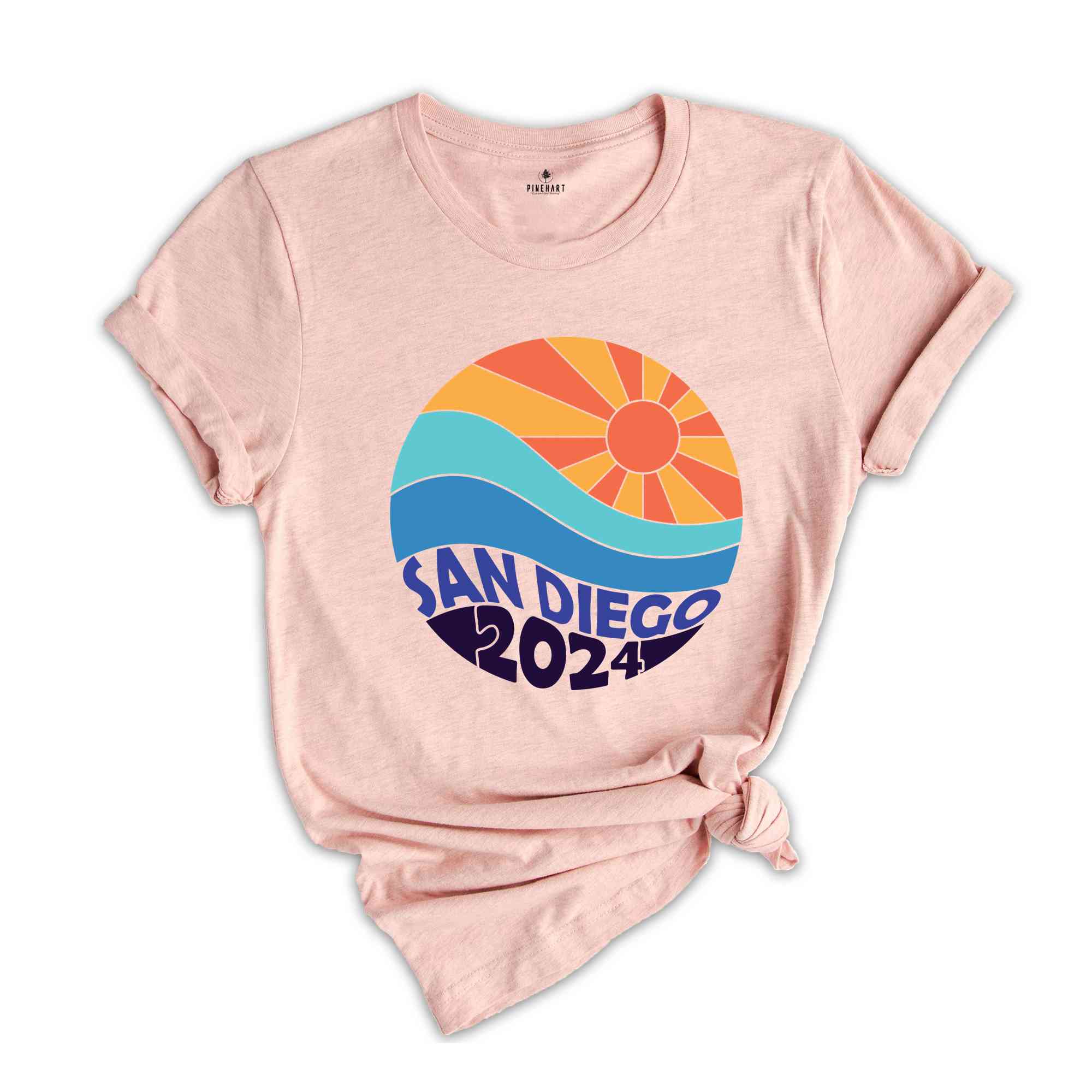 San Diego 2024 Shirt, Sun Shirt, Summer Shirt, Vacation Shirt, Summer Trip Shirt, Beach Vibes Shirt, Beach Shirt, Vacay Mode Shirt