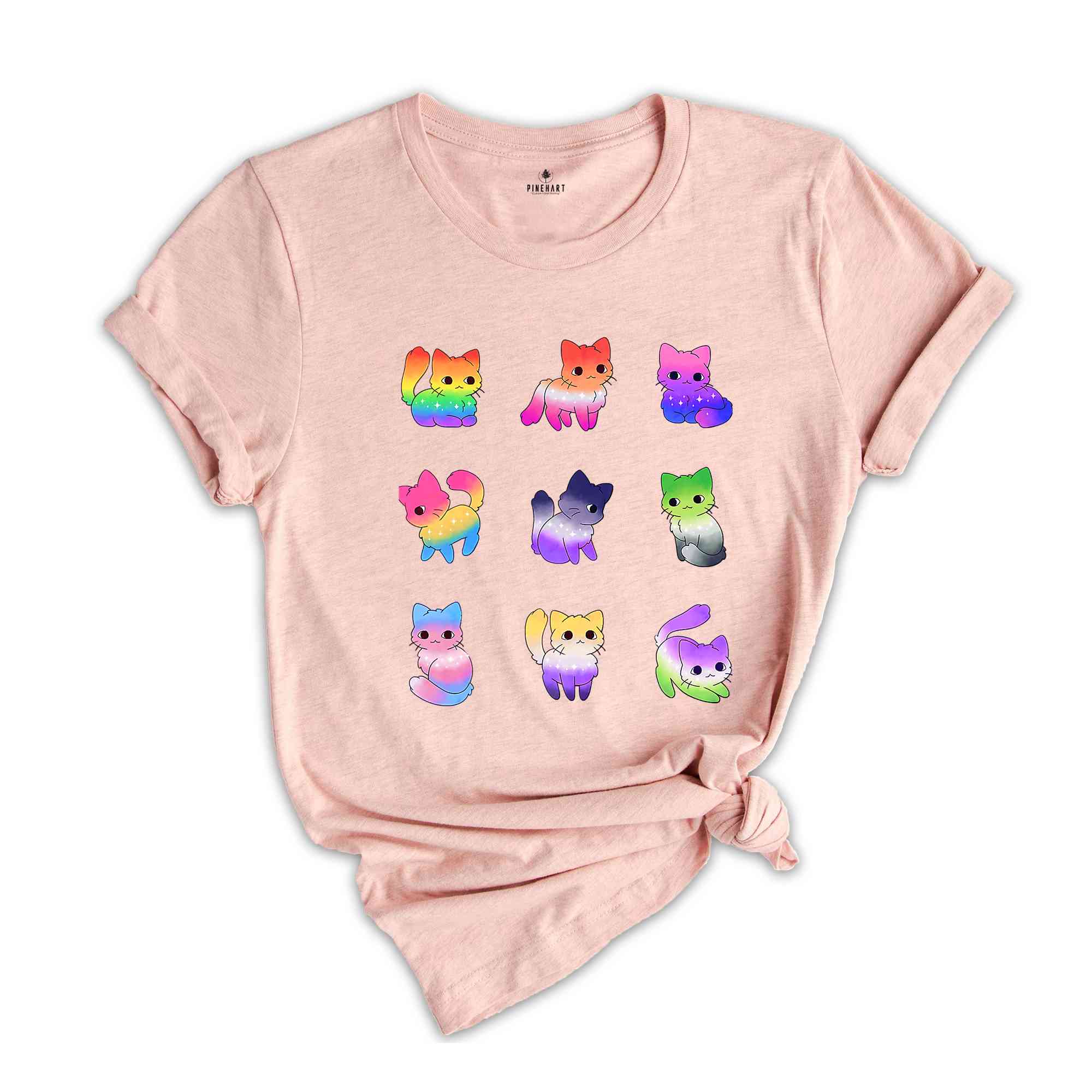 Rainbow Pride Cat Shirt, LGBT Supportive Tee, LGBT Shirt, Pride Shirt, Cat Lover Shirt, Equality Shirt, Pride Rainbow Shirt, Cute Cat Shirt