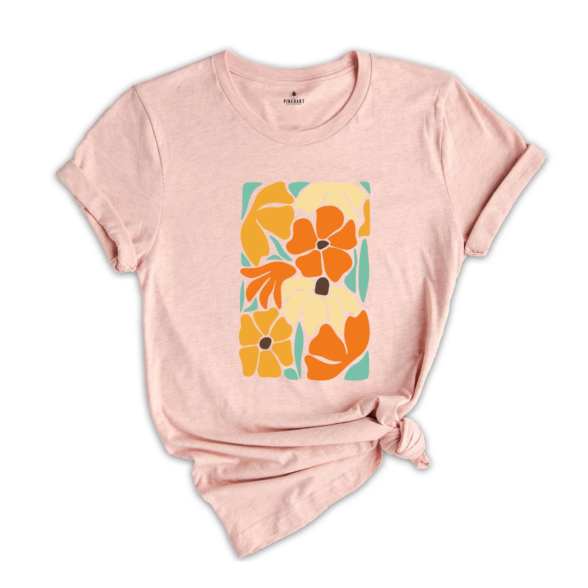 Flowers Tshirt, Boho Wildflowers Tshirt, Boho Flowers Shirt, Floral Nature Shirt, Art Nouveau Art Deco Shirt