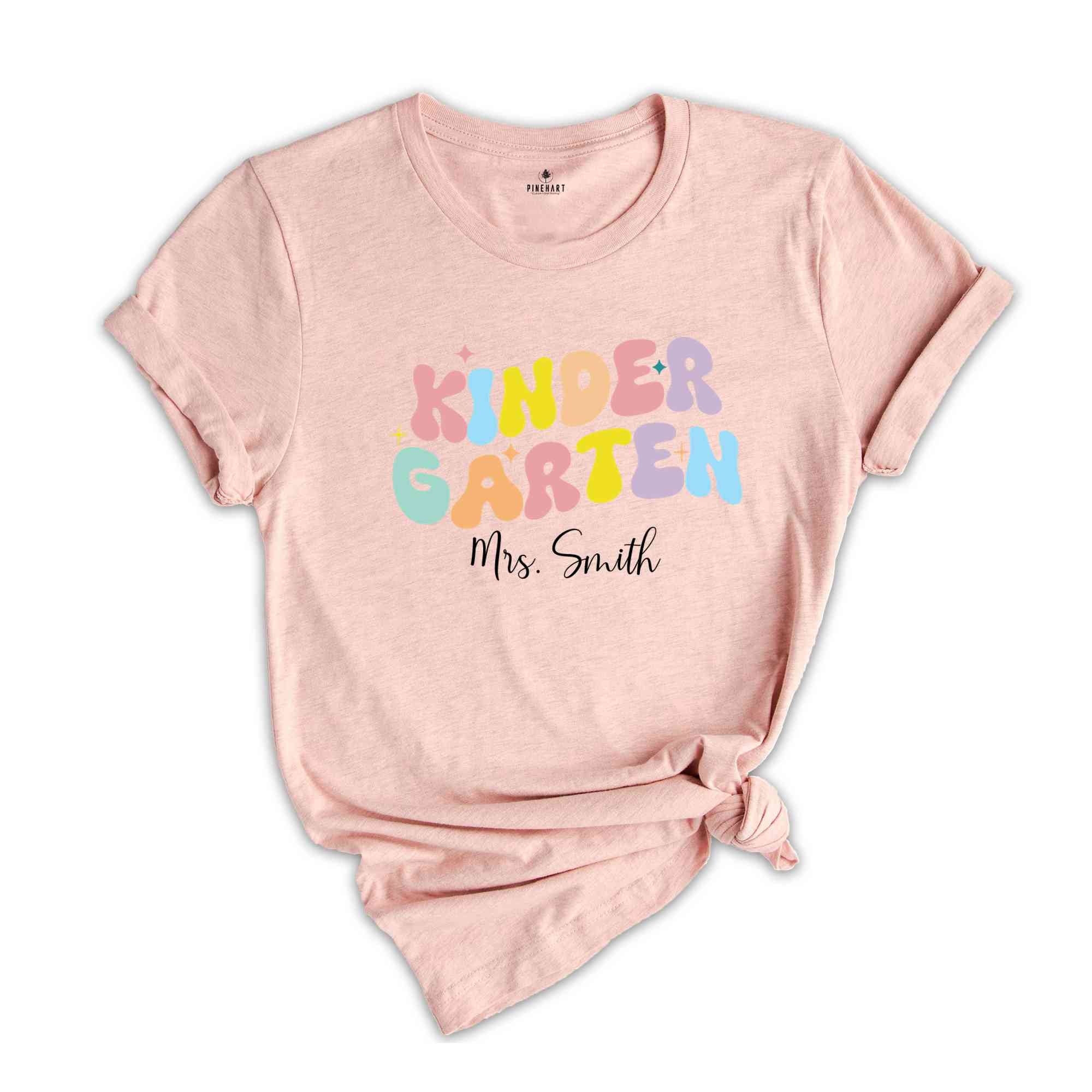 Custom Kindergarten Teacher Shirt, Personalized Kindergarten Team Shirts, Back to School Shirts, Kinder Garten Squad Tshirt