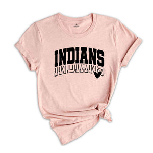 Indians Mascot Tee, Team Mascot Shirt, Indians Mascot Shirt, Indians Spirit Shirt, Game Day Shirt, School Spirit Apparel, Sports Shirt