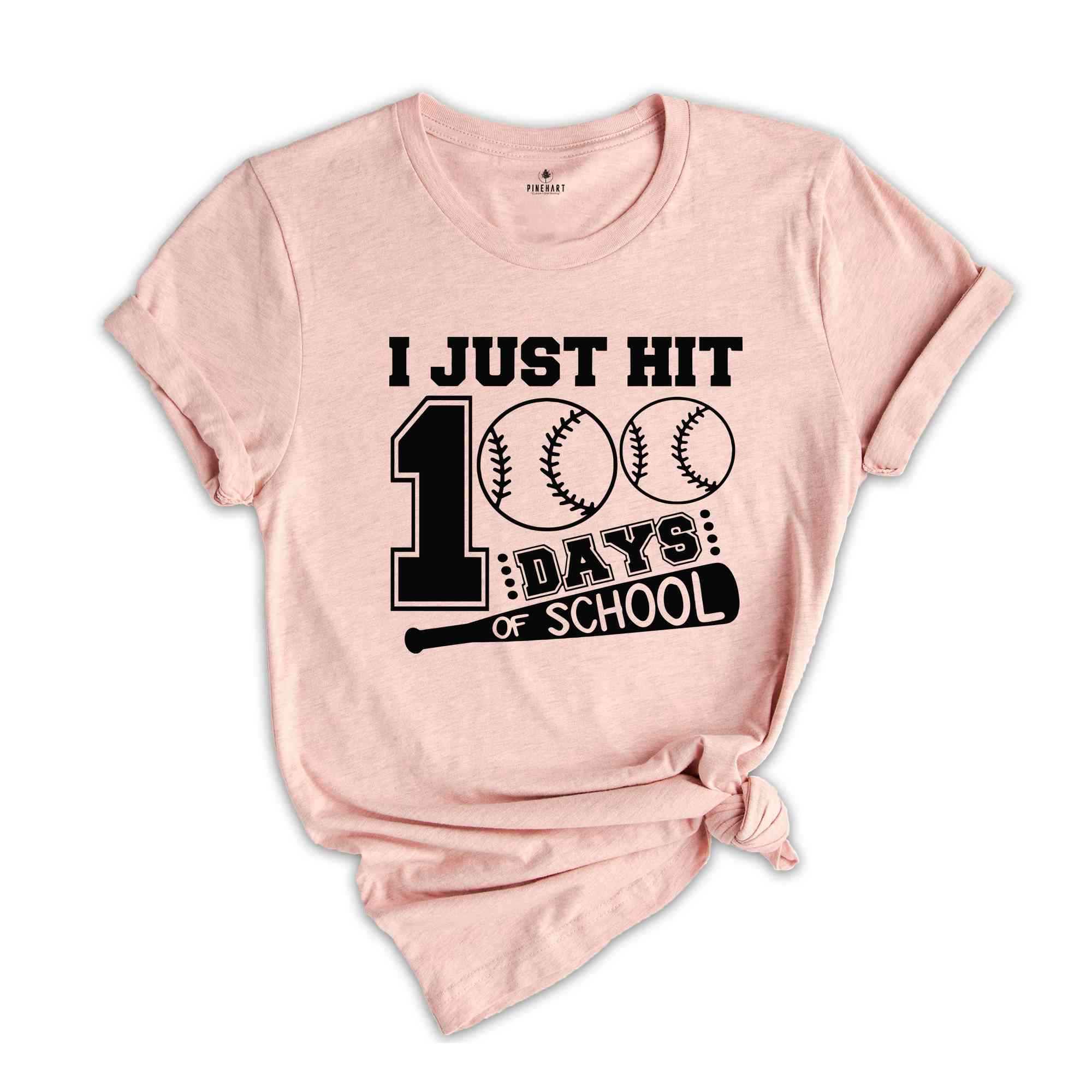 I Just Hit 100 Days School Shirt, Baseball Shirt, Baseball Lover Shirt, Boy 100 Days Shirt, Back To School Shirt, 100 Day Of School