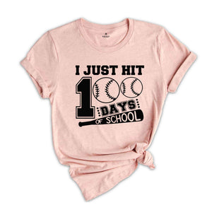 I Just Hit 100 Days School Shirt, Baseball Shirt, Baseball Lover Shirt, Boy 100 Days Shirt, Back To School Shirt, 100 Day Of School