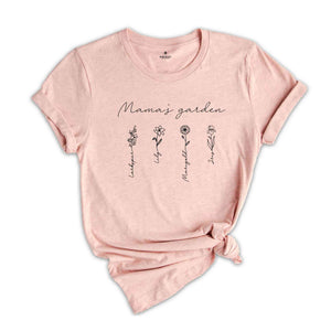 Custom Mama's Garden Shirt, Personalized Birth Month Flower Shirt, Mom's Flower Garden Shirt, Customized Mother's Day Shirt, Kids Name Tee