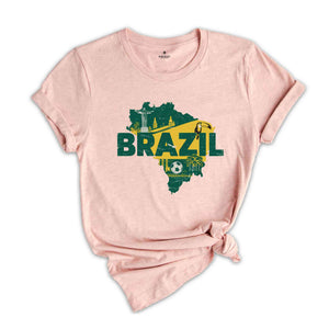 Retro Brazil Shirt, Brazil Travel Shirt, Country Travel Shirt, Shirt For Traveler, Travel Lover Gift, Travel Tee, Trip Shirt