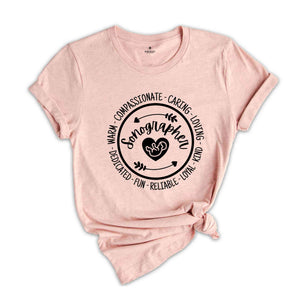 Sonographer Shirt, Sonographer Gift, Sonographer, Sonographer Life Tee, Sonographer Heart Tee, Ultrasound Sonographer, Ultrasound Tech Gift