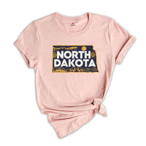 !Retro State Of North Dakota Shirt, State Of North Dakota Shirt, State Shirt, North Dakota Shirt, North Dakota Lover Shirt, Family Trip Tee