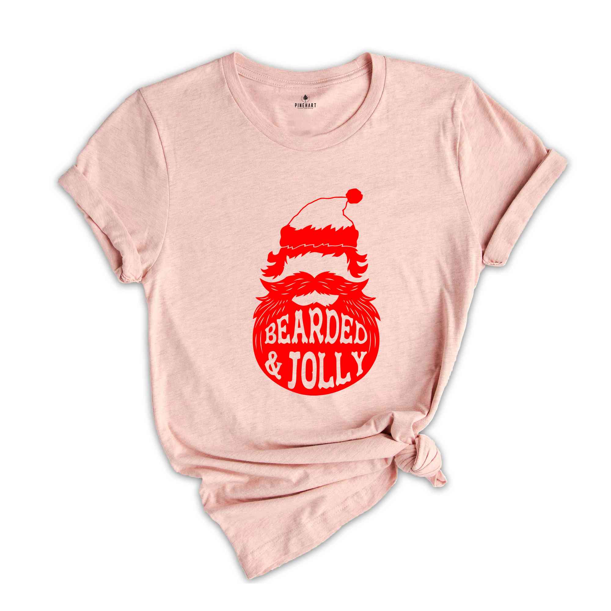 Bearded & Jolly Shirt, Santa Beard Shirt, Funny Christmas Shirt, Santa Claus Shirt, Cute Christmas Shirt, Holiday Season Shirt