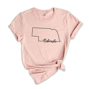 Nebraska State Shirt, The USA State Shirt, Nebraska USA Shirt, Nebraska Map Outline Shirt, US Outline Shirt, United States Shirt