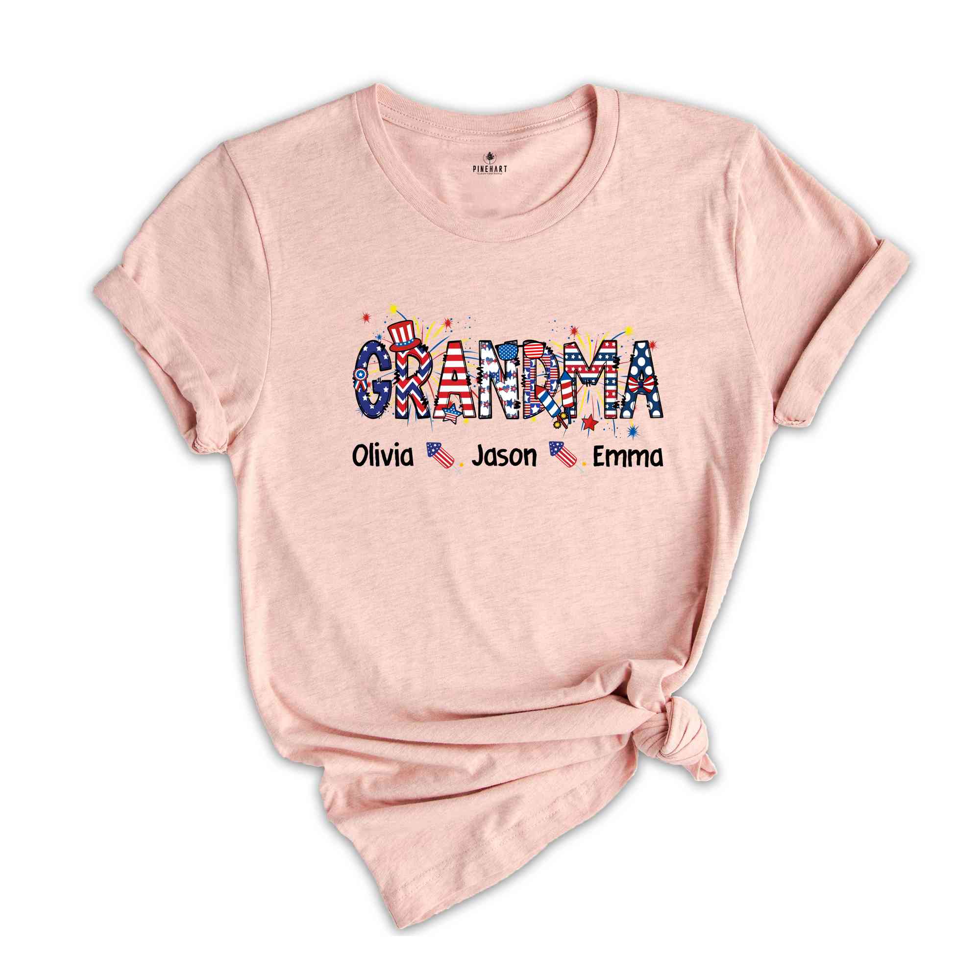 Custom Grandma Shirt, Custom 4th Of July Shirt, Independence Day Shirt, Gift For Grandma, Personalized Grandma Shirt, Republican Shirt