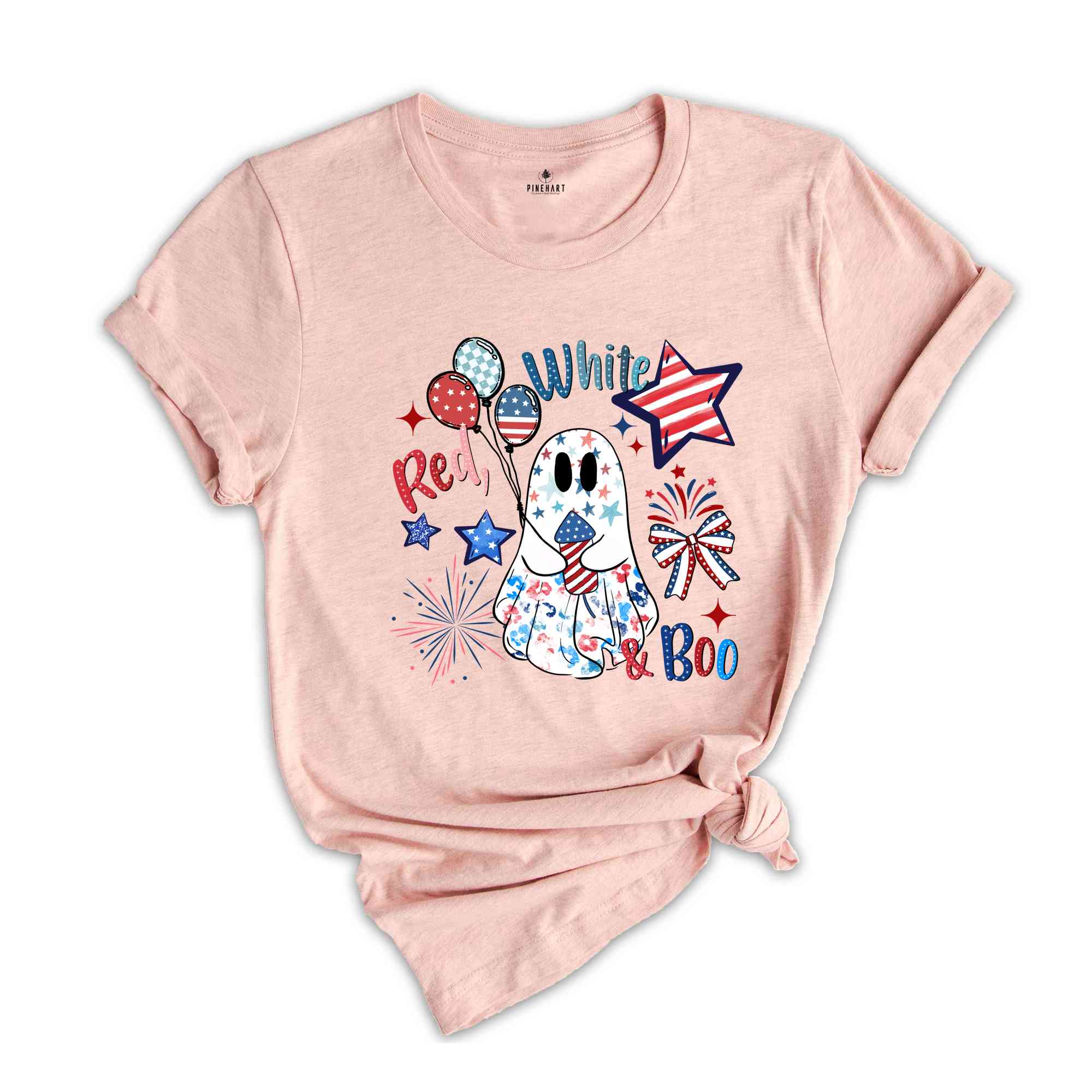 Red White Boo Shirt, Cute 4th Of July Shirt, 4th Of July Shirt, Independence Day Shirt, Patriotic Shirt, USA Shirt, America Shirt, Ghost Tee