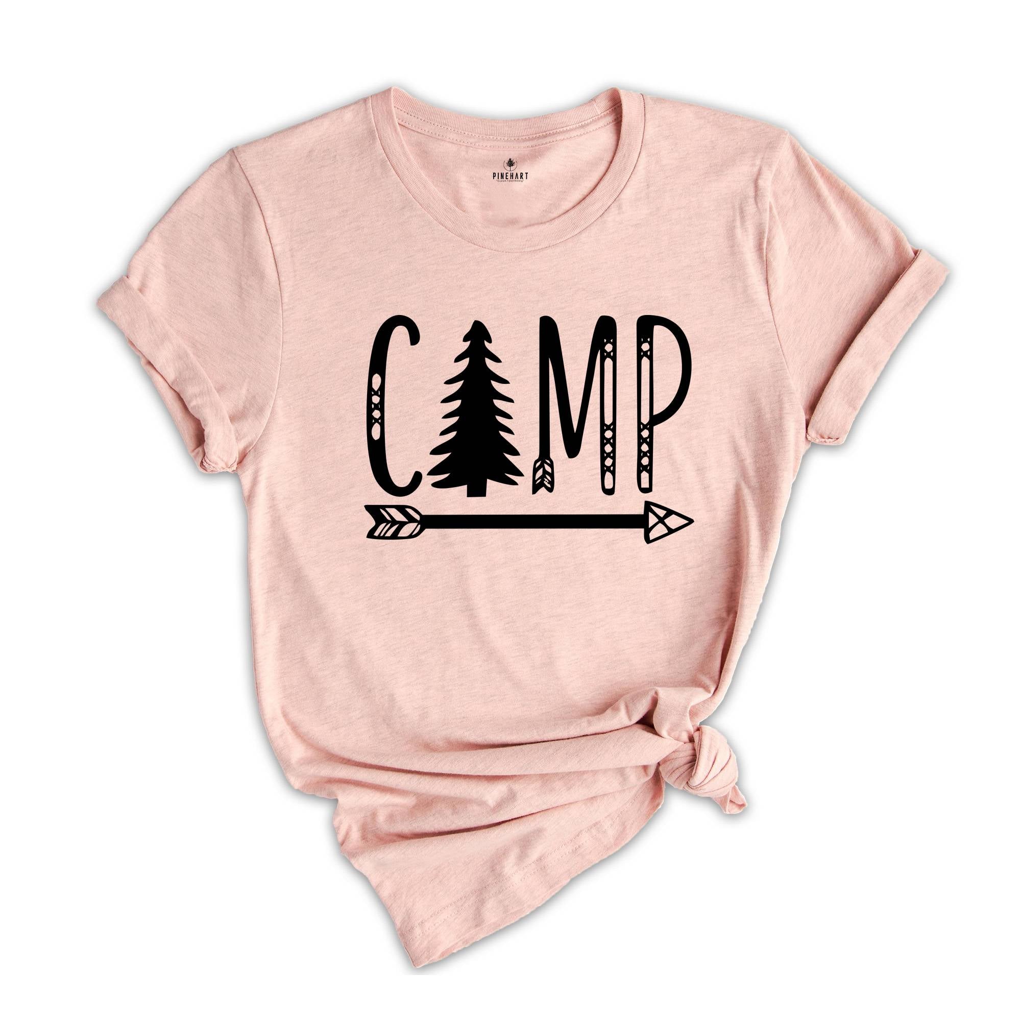 Camping Arrow Shirt, Camper Shirt, Camp Squad Shirt, Camping Crew 2024, Adventurer Shirt, Camporee Shirt, Wanderlust Shirt