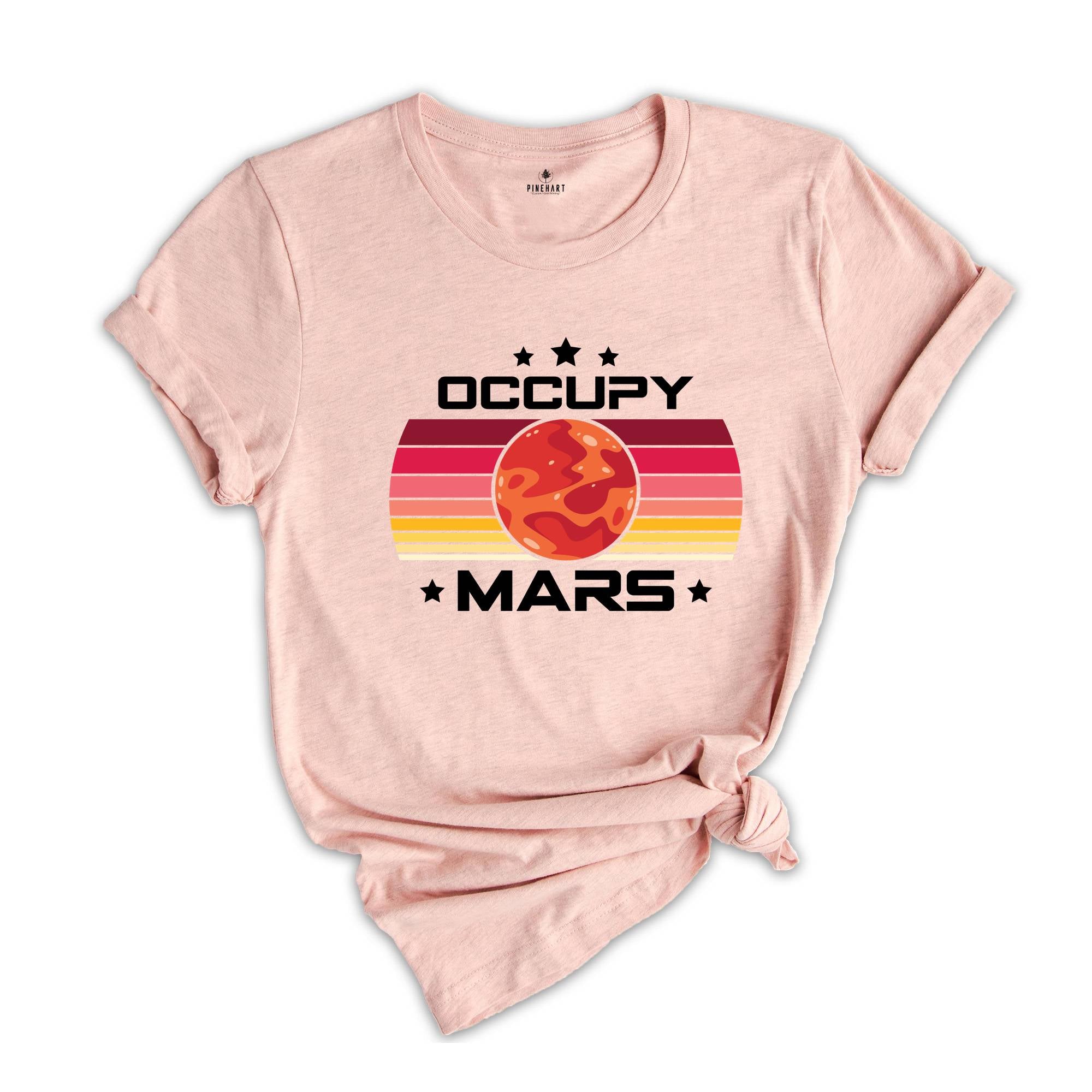 Occupy Mars Shirt, Mars Colony T-Shirt, Funny Mars Colonization Tee, Space Lover T-Shirt, Astronomy Lover Kid Tee