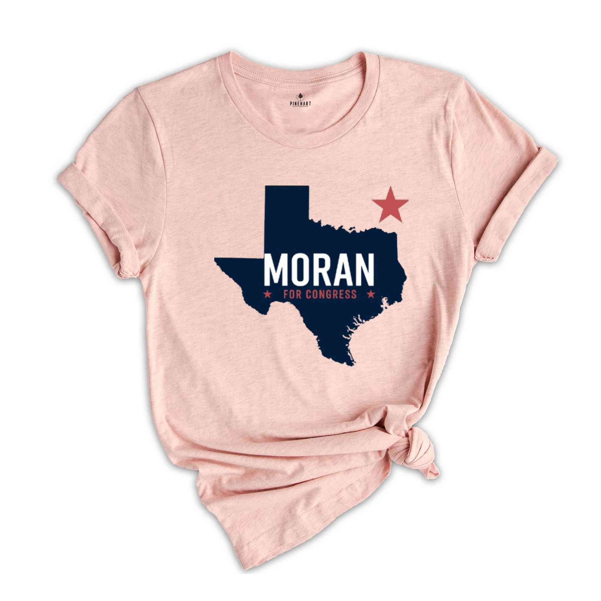 Nathaniel Moran for Congress 2024 November Elections Campaign T-Shirt, Nathaniel Moran for Texas Congressional Elections T-Shirt