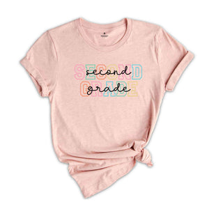 Second Grade Shirt, 2nd Grade Shirt, Second Grade Teacher Shirt, Grade Rainbow Shirt, Teacher Gift, Kids Second Grade Tee, Back To School