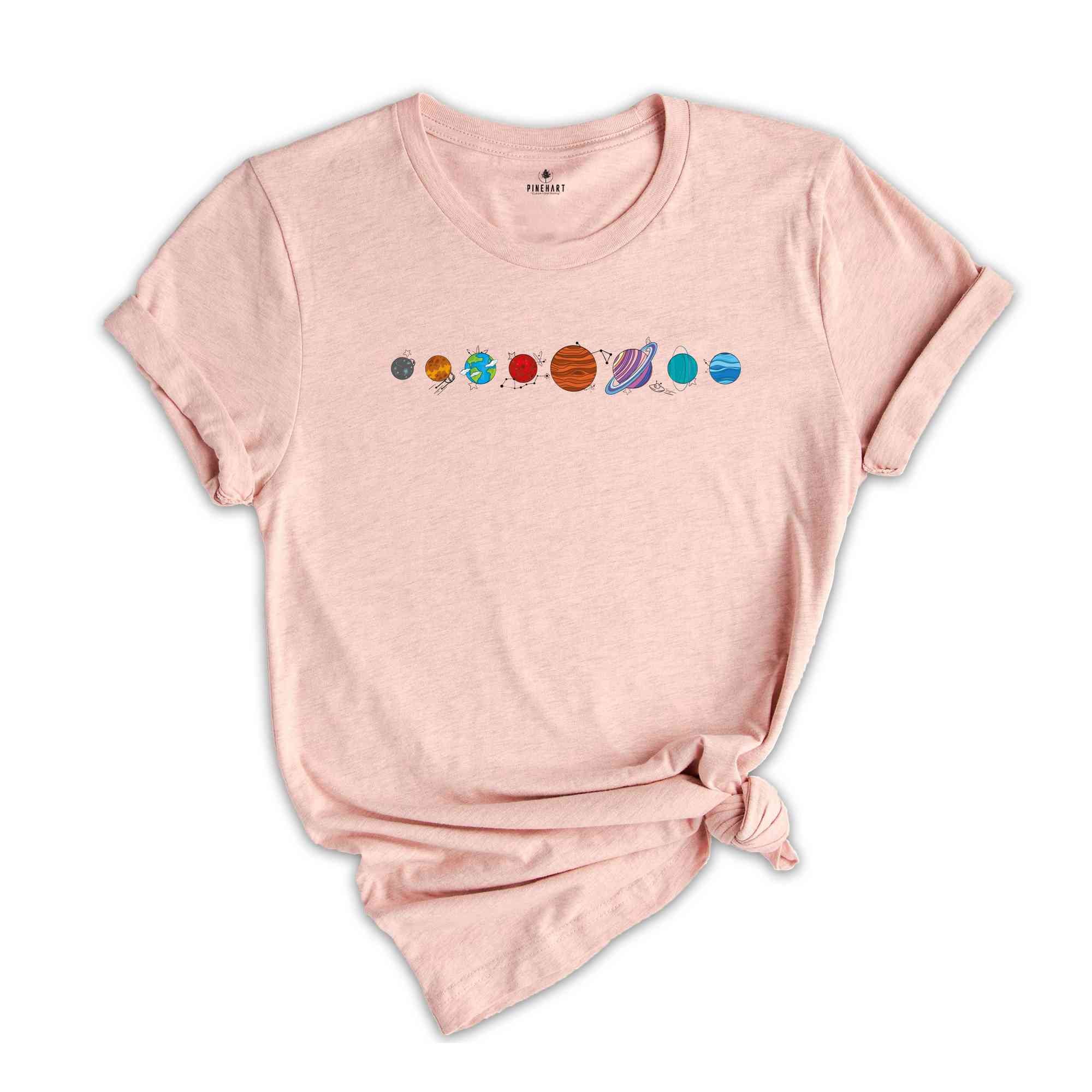 The Planets of The Solar System Shirt, Space Shirt, Space Planet Shirt, Galaxy Tee, Astronaut Shirt, Space Science Shirt, Milky Way