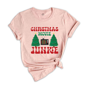 Christmas Movie Junkie Shirt, Retro Christmas Shirt, Christmas Shirt, Holiday Shirt, Vintage Christmas Shirt