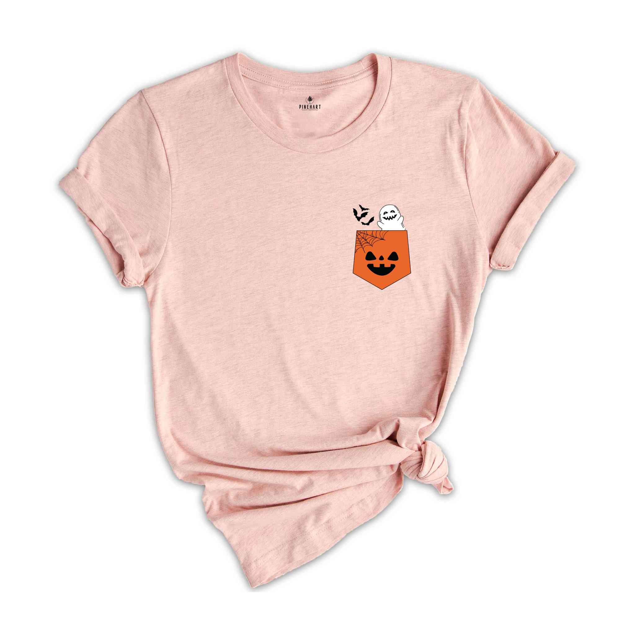 Pocket Ghost Shirt, Ghost Shirt, Spooky Ghost Halloween Shirt, Spooky Pocket Ghost Shirt, Funny Ghost Shirt, Ghost Vibes Shirt, Bats Shirt