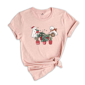 Christmas Plant Lady Shirt, Ghost Christmas, Plant Lovers Shirt, Cute Ghost Shirt, Ghost Plant Christmas, Funny Christmas