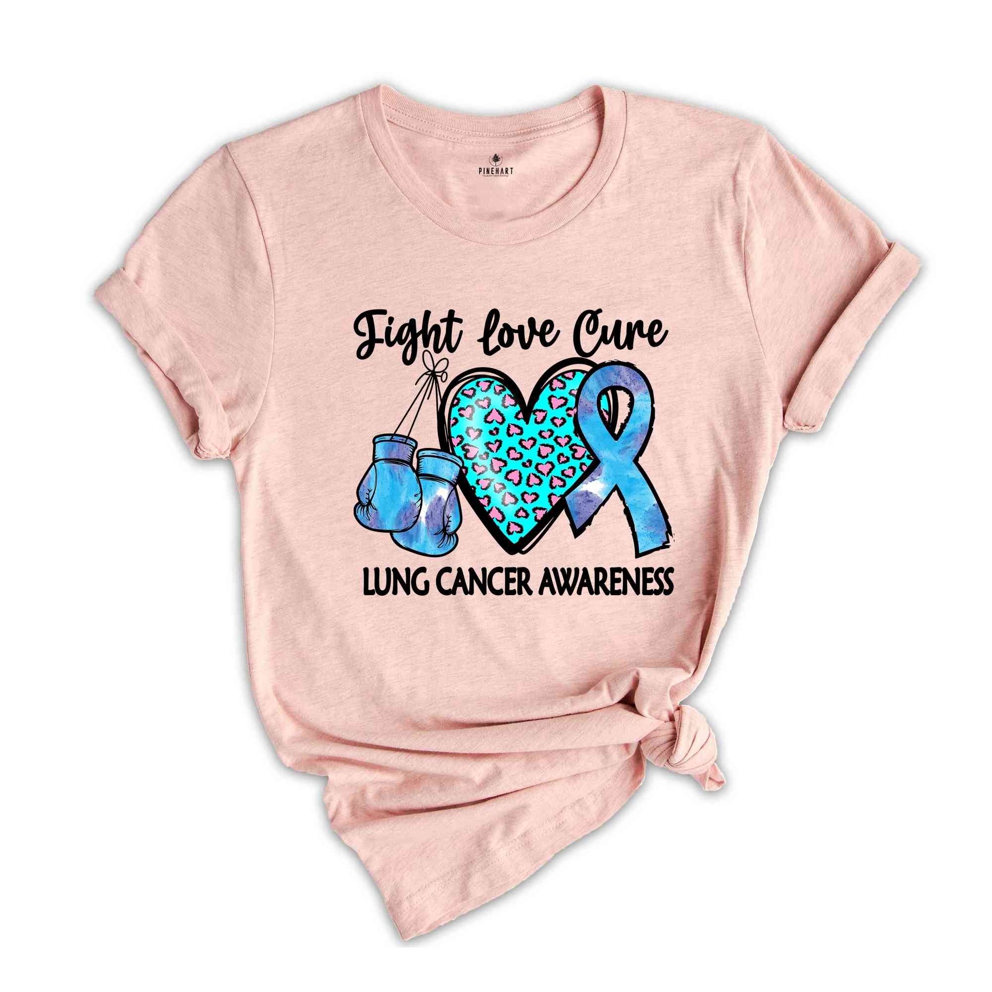 Lung Cancer Awareness Shirt, Cancer Support Clothing, Heart T-Shirt, Gifts for Cancer Warrior, Cancer Ribbon T-Shirt, Shirts for Womens