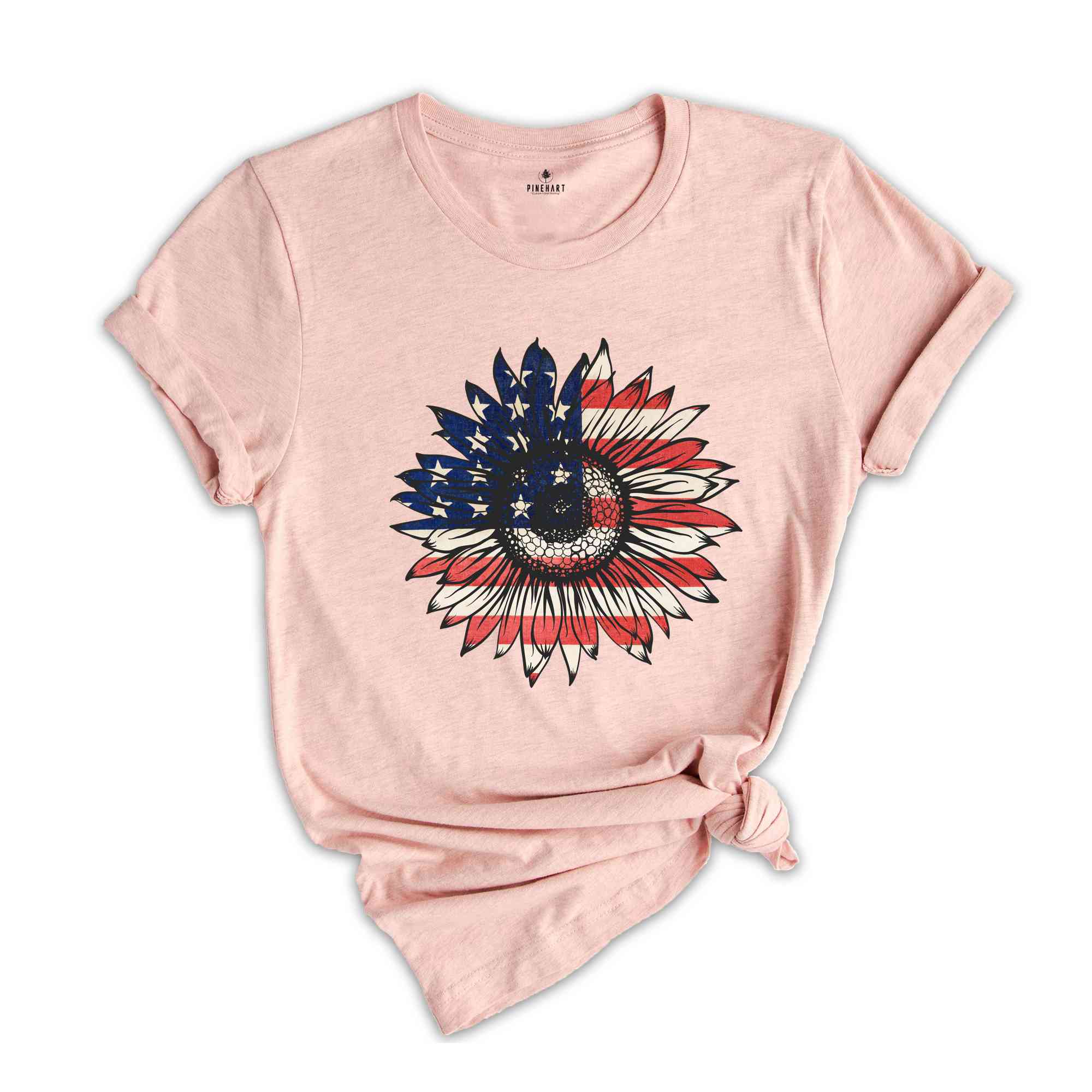 American Sunflower Shirt, 4th Of July Shirt, USA Shirt, Patriotic Shirt, Independence Day Shirt, Red White And Blue, Fourth Of July