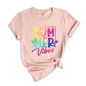 Summer Vibes Shirt, Retro Summer Shirt, Beach summer Shirt, Beach vibes Shirt, Vacation T-Shirt, Holiday Vacation Shirt