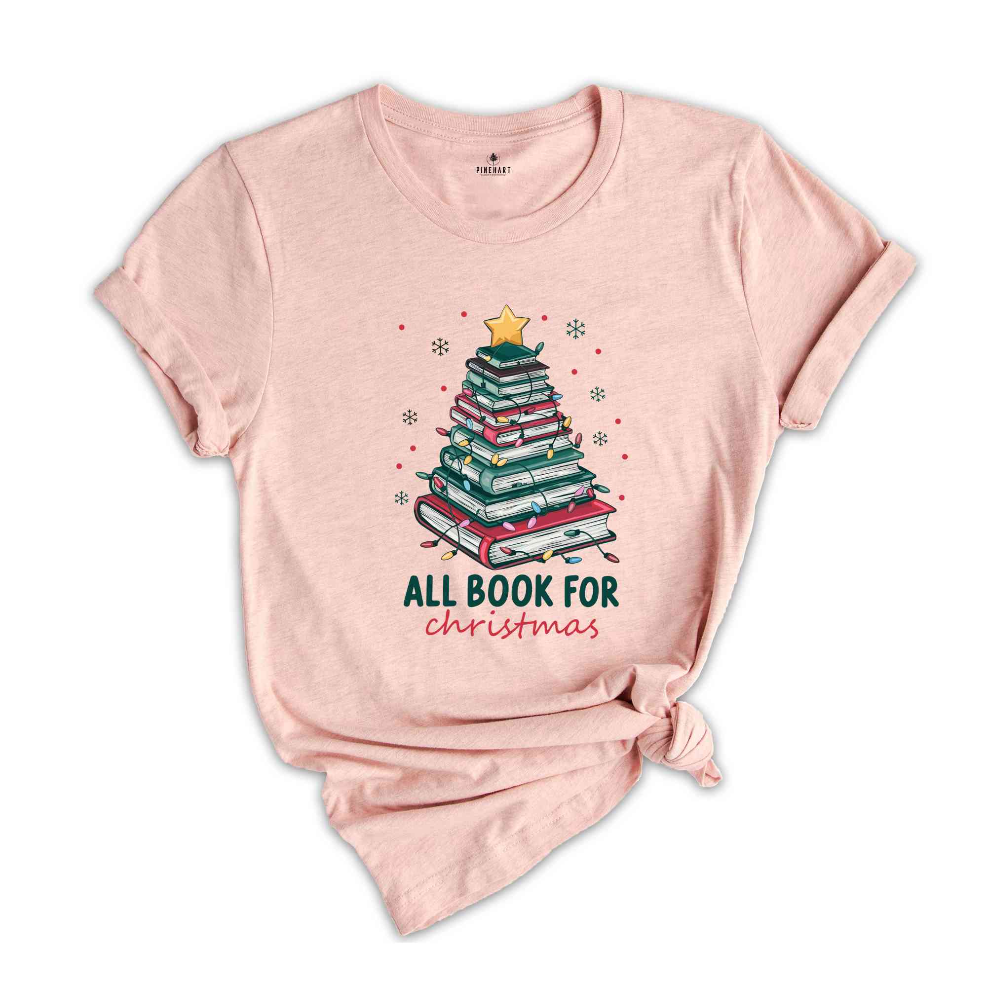 All Booked For Christmas Shirt, Christmas Book Tree Shirt, Gift for Librarian, Bookworm Christmas Shirt, Book Lovers Christmas Shirt