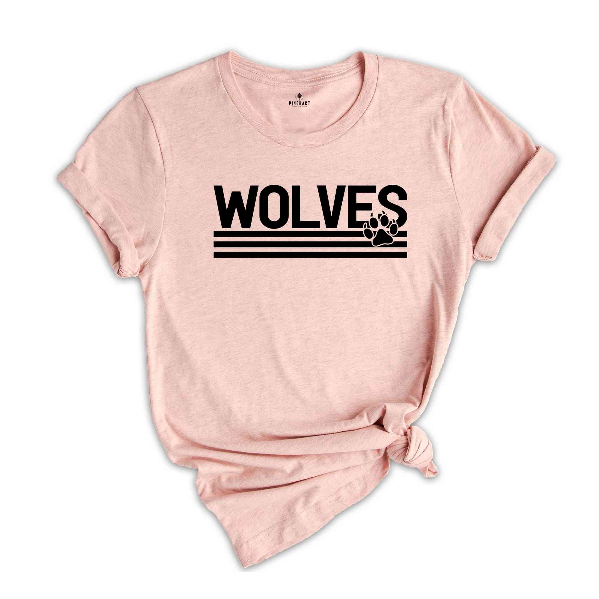 Team Mascot Wolves Shirt, Wolves Team Shirt, Wolves Team Spirit Shirt, Wolves Fan Shirt, School Spirit Shirt, Wolves Mascot Shirt