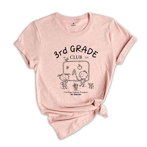 Custom Third Grade Teacher Shirt, Back to School Custom Name Tee, 1st 2nd 3rd 4th 5th Grade Teacher T-Shirt, Third Grade Shirt