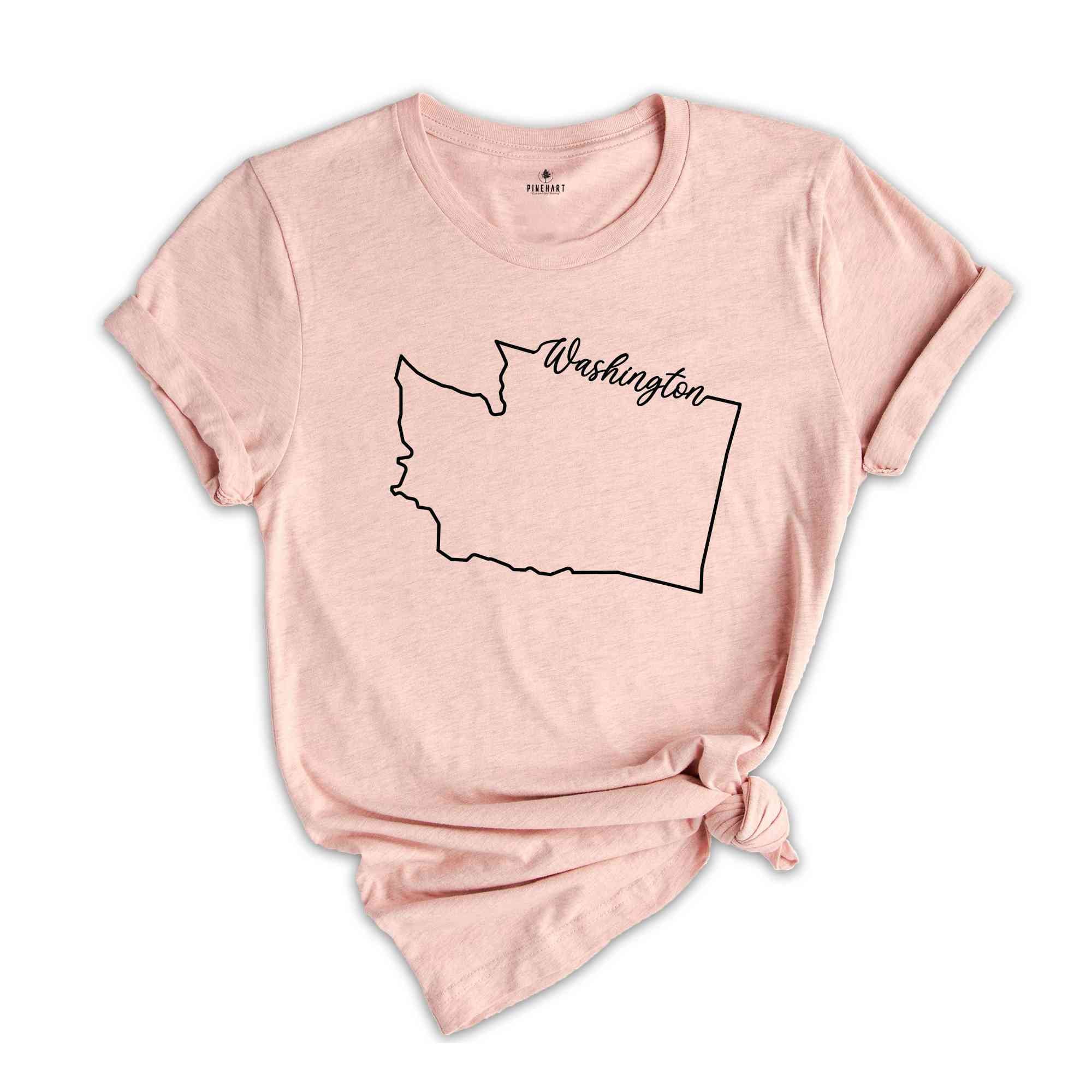 Washington State Shirt, The USA State Shirt, Washington USA Shirt, Washington Map Outline Shirt, US Outline Shirt, United States Shirt