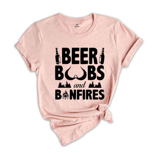 Beer Boobs And Bonfires Shirt, Funny Camping Shirt, Outdoor Shirt, Camp Lover Shirt, Beer Lover Shirt, Adult Humor Shirt, Funny Shirt Gift