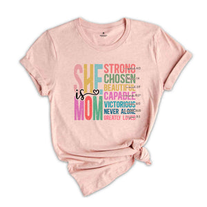 She Is Mom Shirt, Religious Mom Shirt, Christian Mom Shirt, Jesus Shirt, Bible Verse Shirt, Mother's Day Gift, Mother's Day Shirt