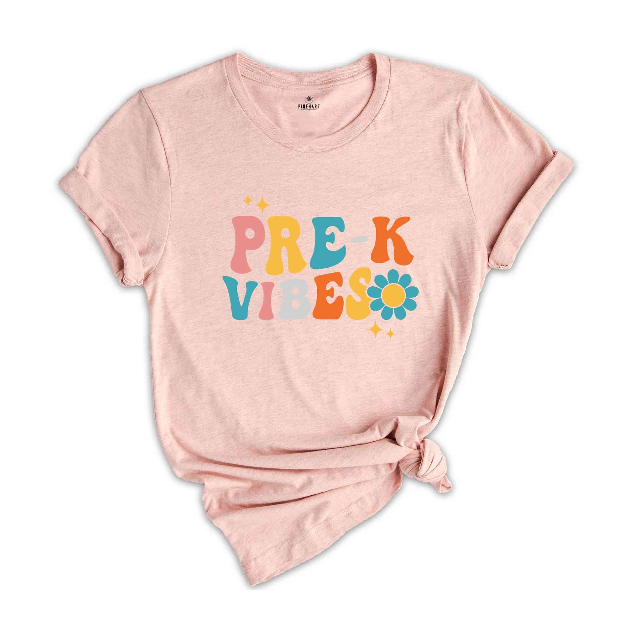 Pre-K Vibes Shirt, Back To School Shirt, Cute Back To School Shirt, Elementary School, Teacher Student Back To School Gift